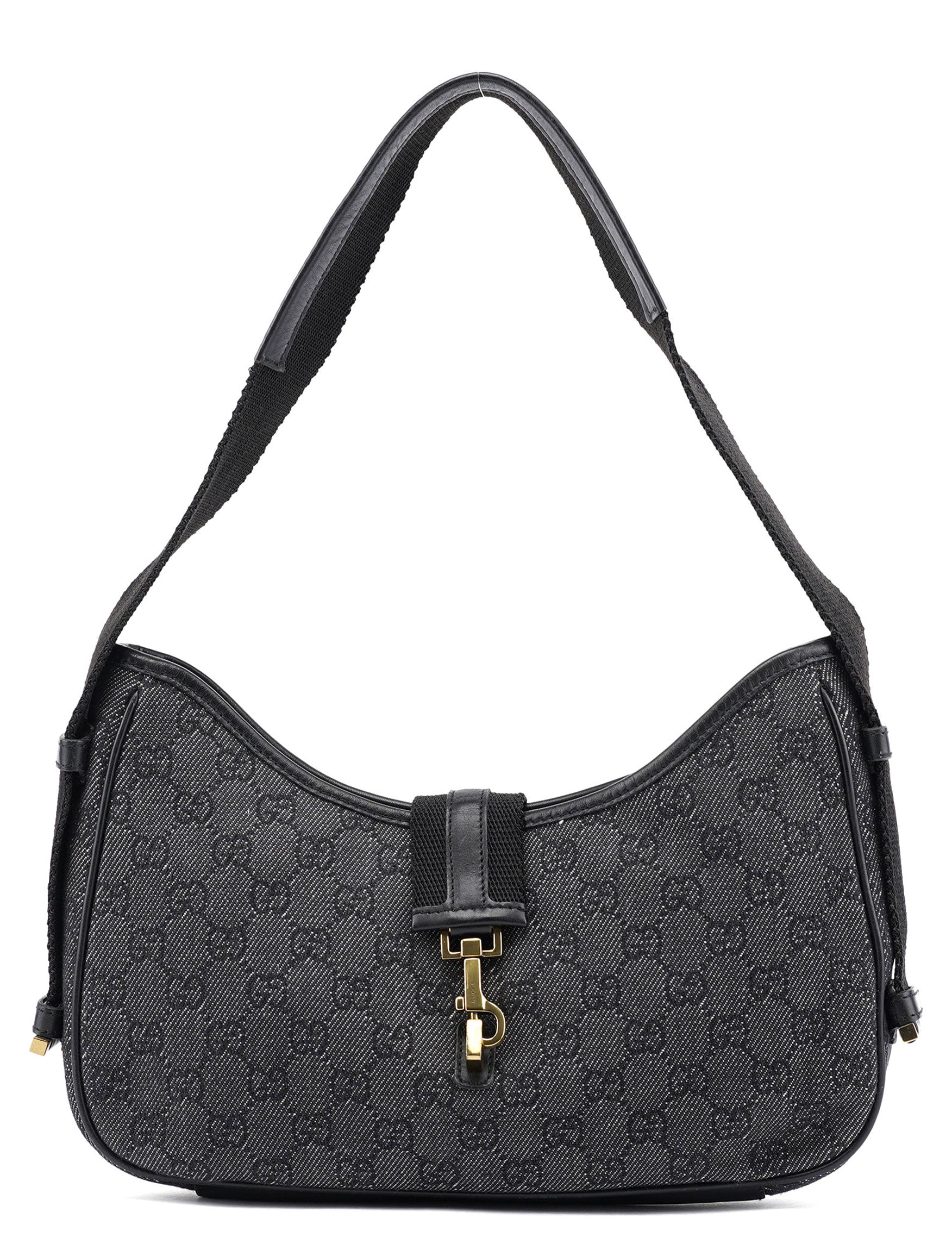 Gucci Anthracite Denim GG Jackie Shoulder Bag