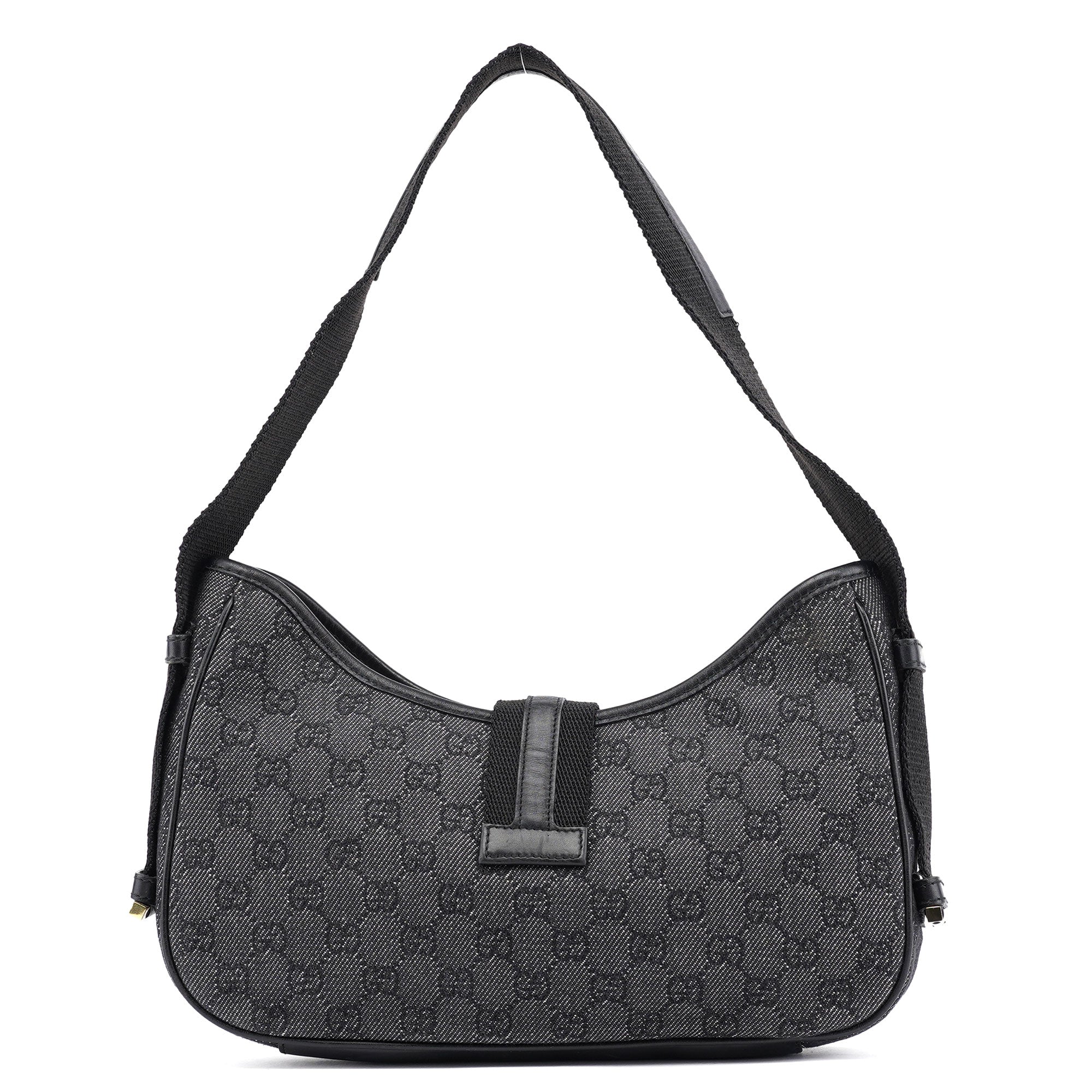 Gucci Anthracite Denim GG Jackie Shoulder Bag