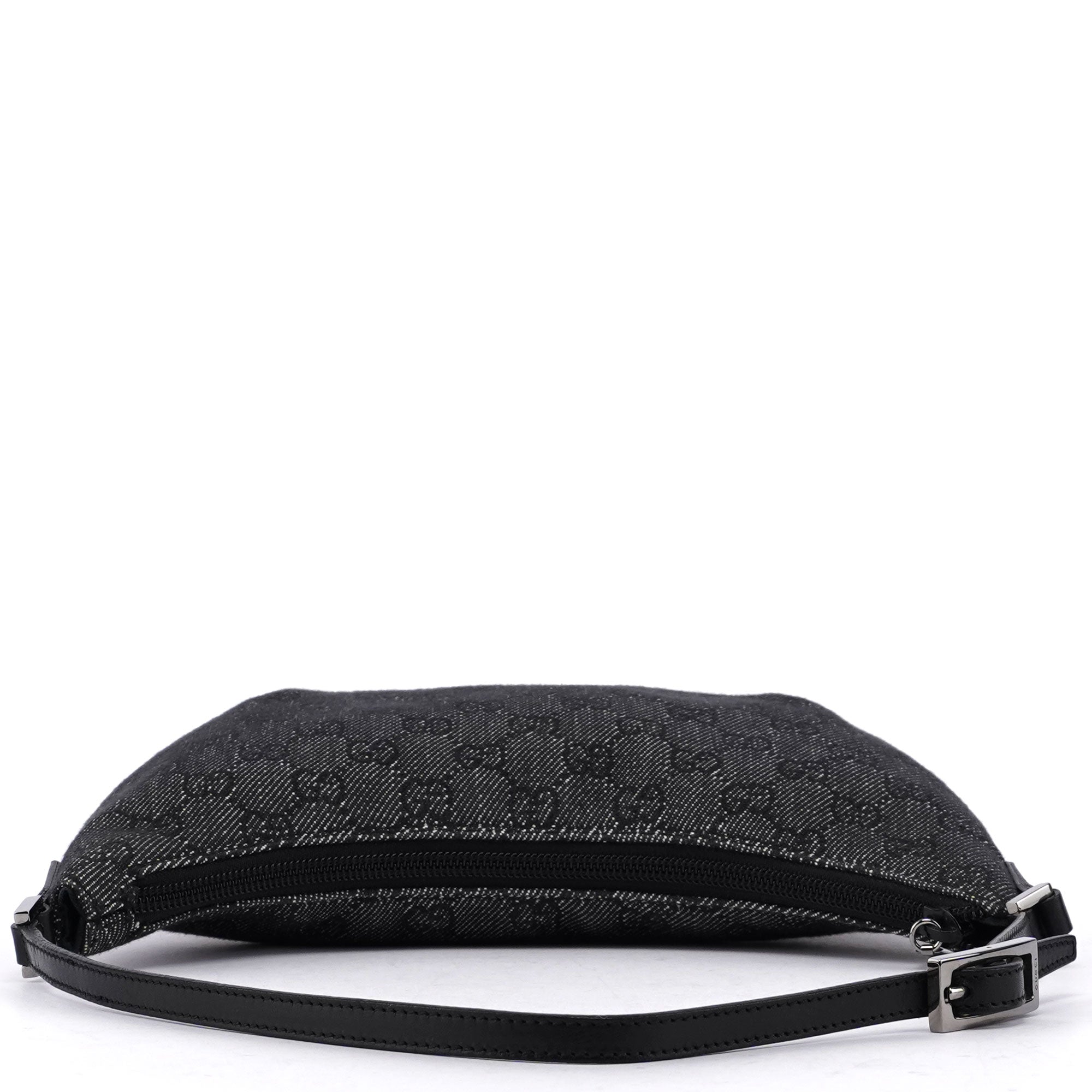 Gucci Anthracite Denim GG Shoulder Bag