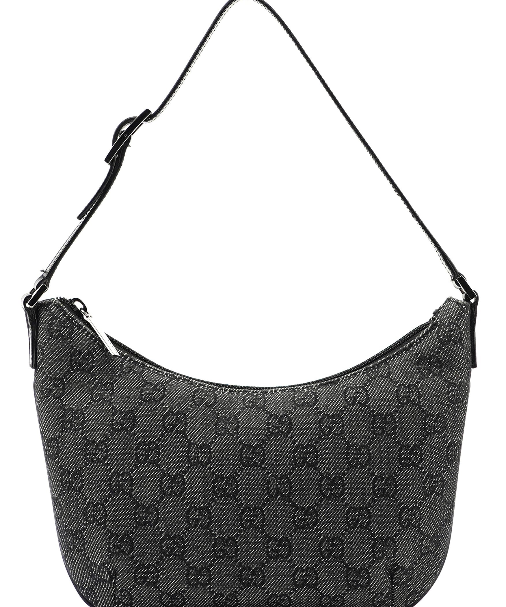 Gucci Anthracite Denim GG Shoulder Bag