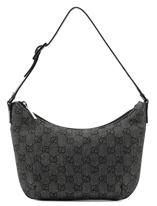 Gucci Anthracite Denim GG Shoulder Bag