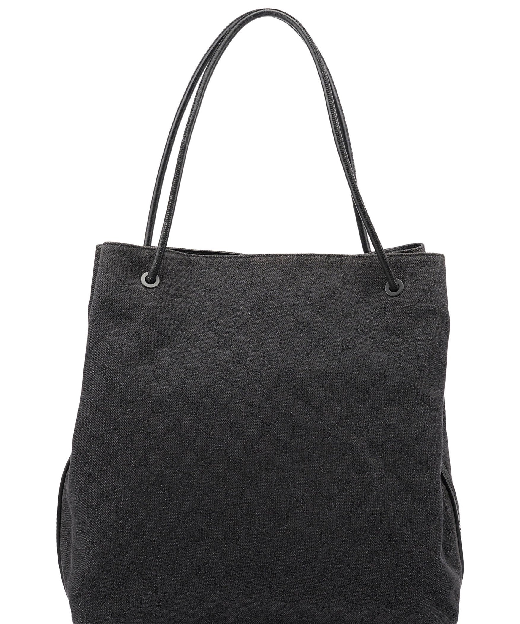 Gucci Anthracite Denim GG Tote Bag