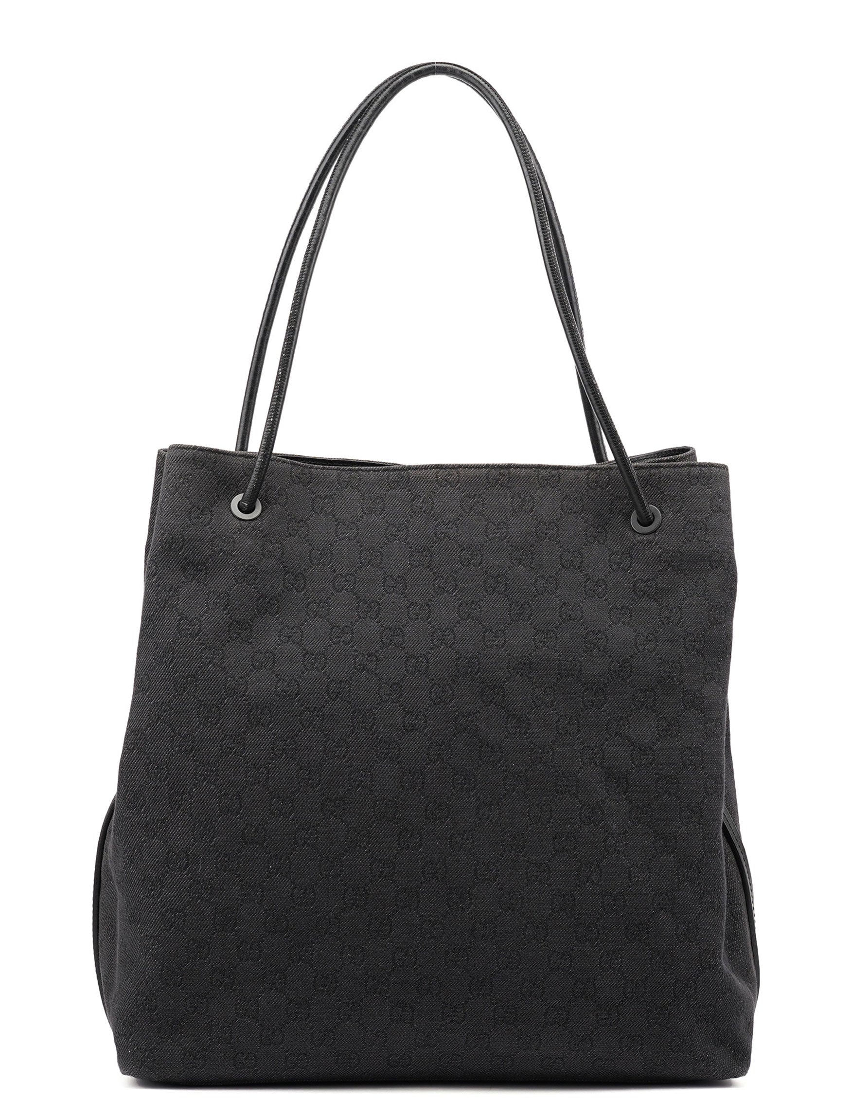 Gucci Anthracite Denim GG Tote Bag