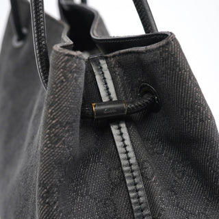 Gucci Anthracite Denim GG Tote Bag