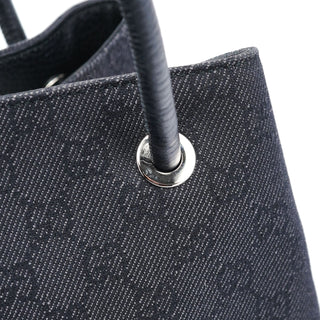 Gucci Anthracite Denim GG Tote Bag