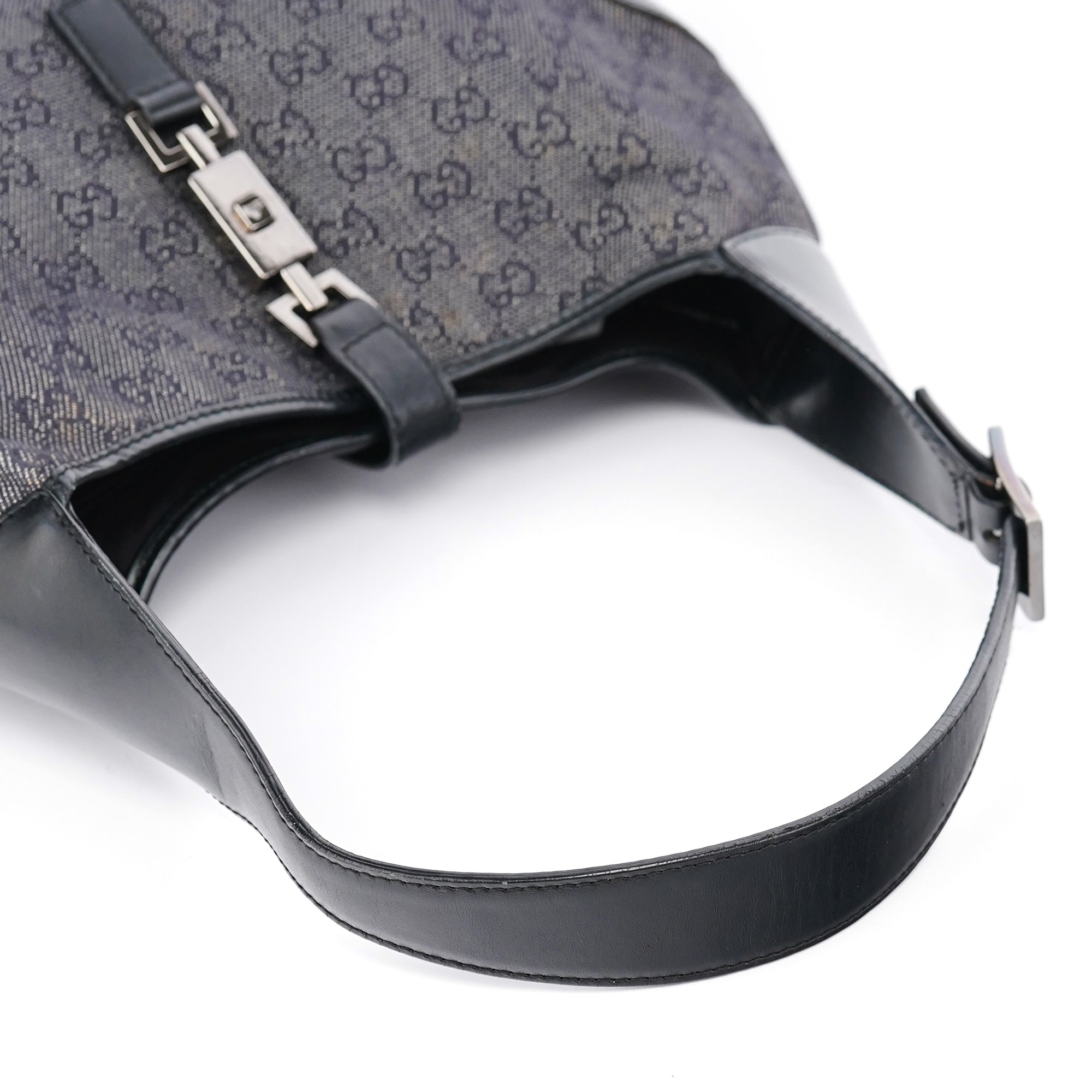 Gucci Anthracite GG Denim Jackie Shoulder Bag