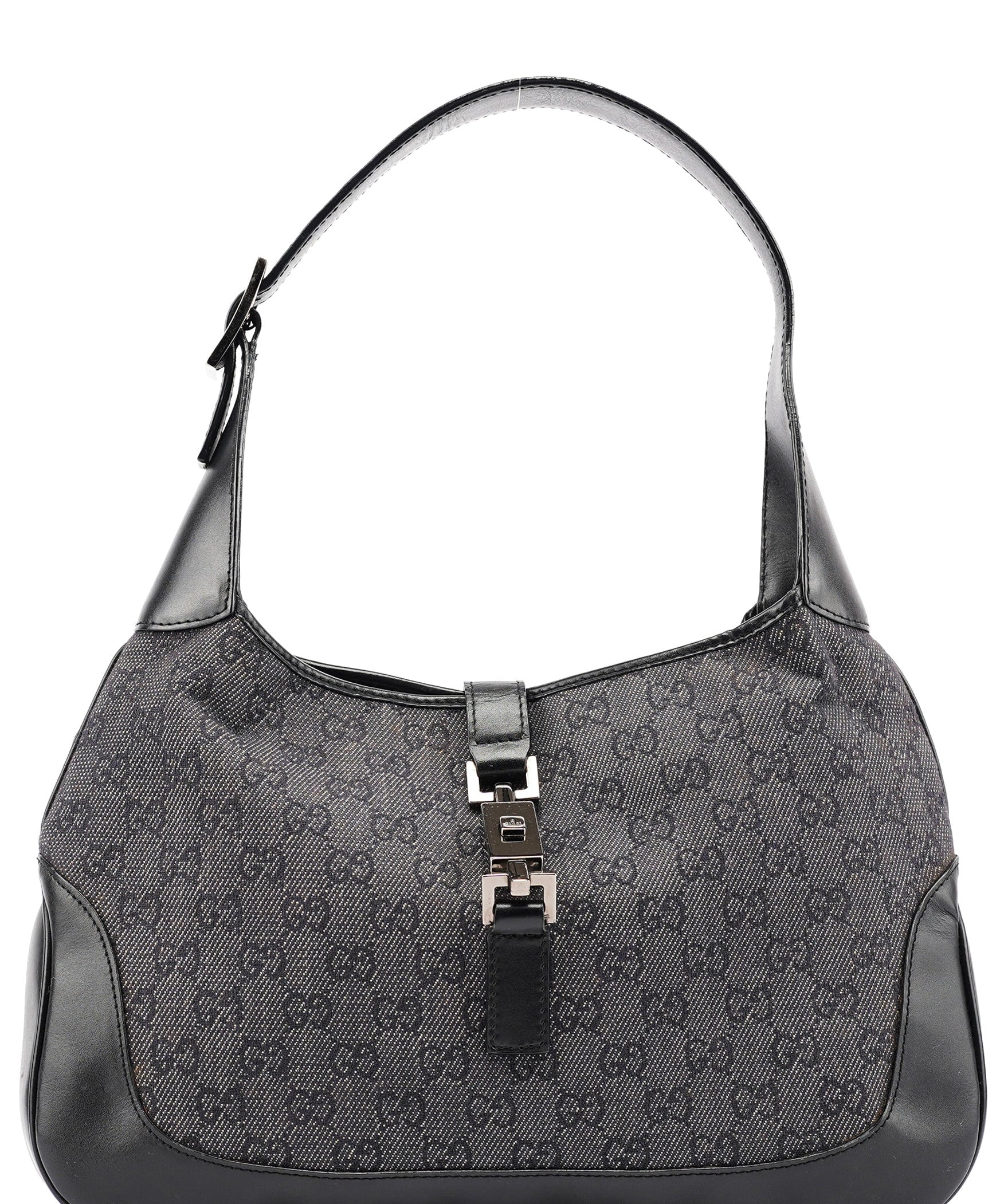 Gucci Anthracite GG Denim Jackie Shoulder Bag
