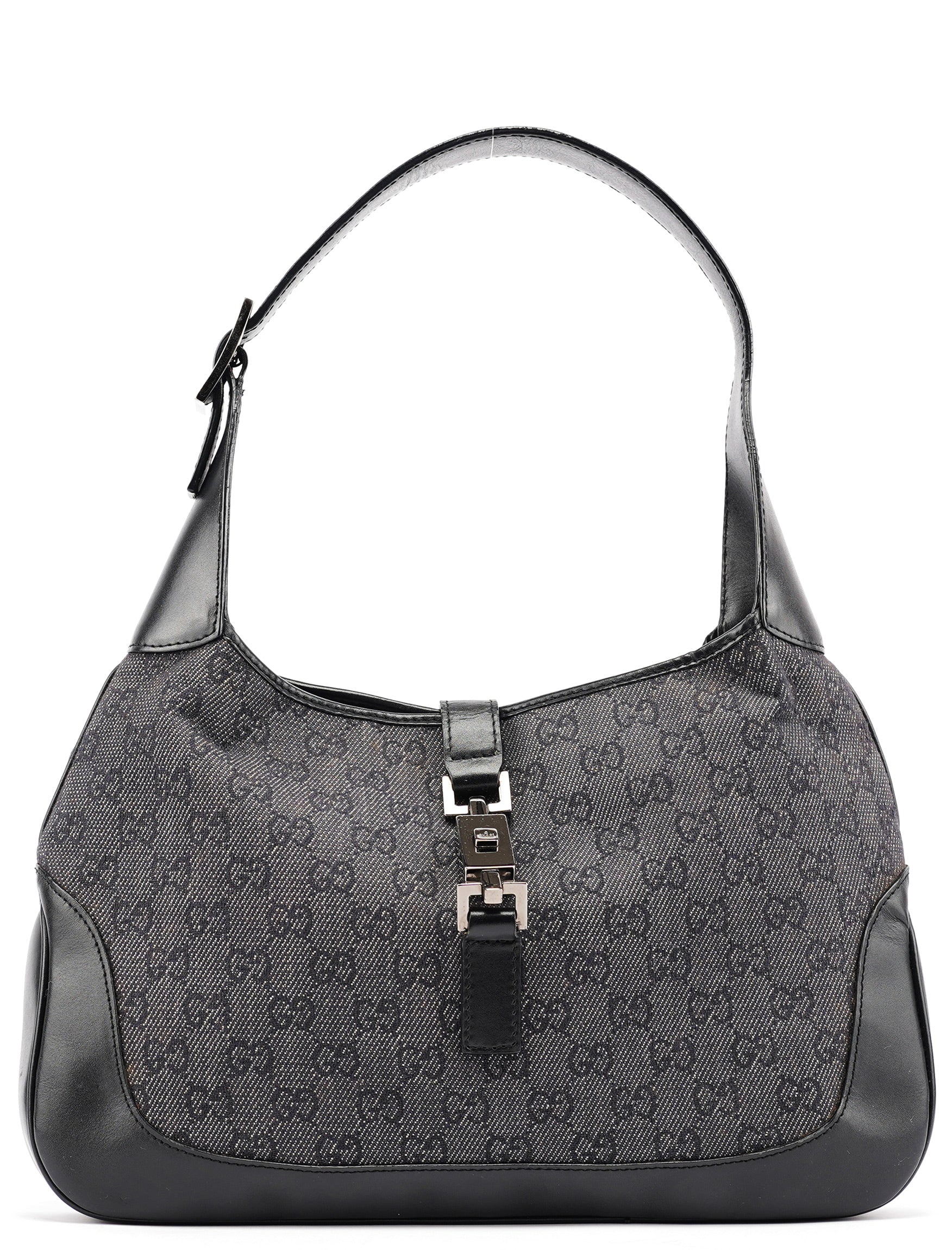 Gucci Anthracite GG Denim Jackie Shoulder Bag