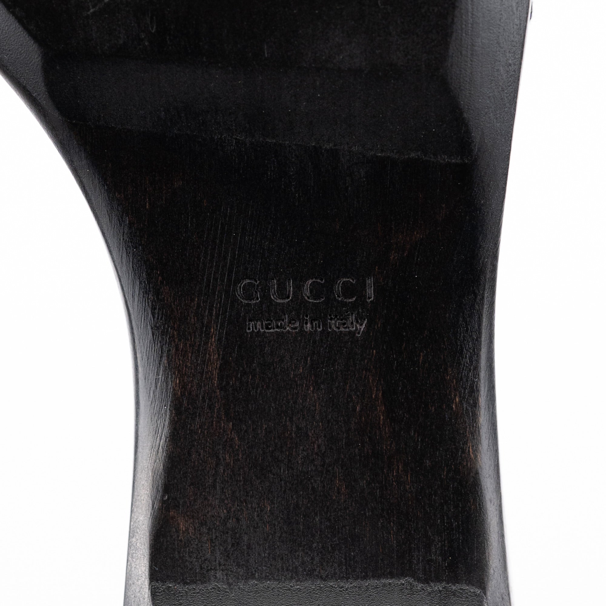 Gucci Claquettes à plateforme en toile GG anthracite EU 35,5