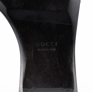 Gucci Anthracite GG Platform Slides EU 35.5