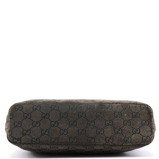 Gucci Anthracite GG Suede Metal Handle Bag