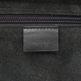 Gucci Anthracite GG Suede Metal Handle Bag