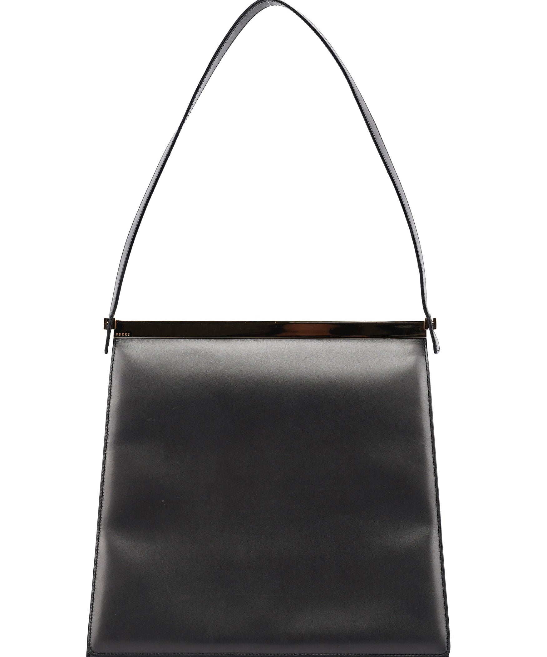 Gucci Anthracite Gold Calfskin Hobo Shoulder Bag