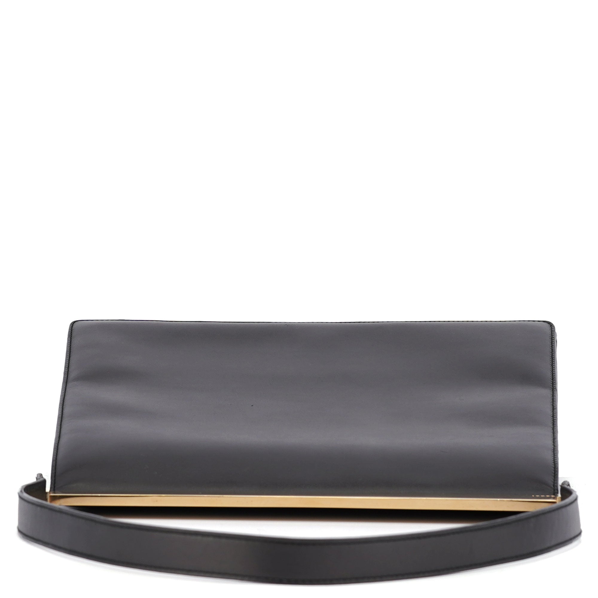 Gucci Anthracite Gold Calfskin Hobo Shoulder Bag