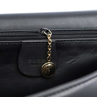 Gucci Anthracite Gold Calfskin Hobo Shoulder Bag