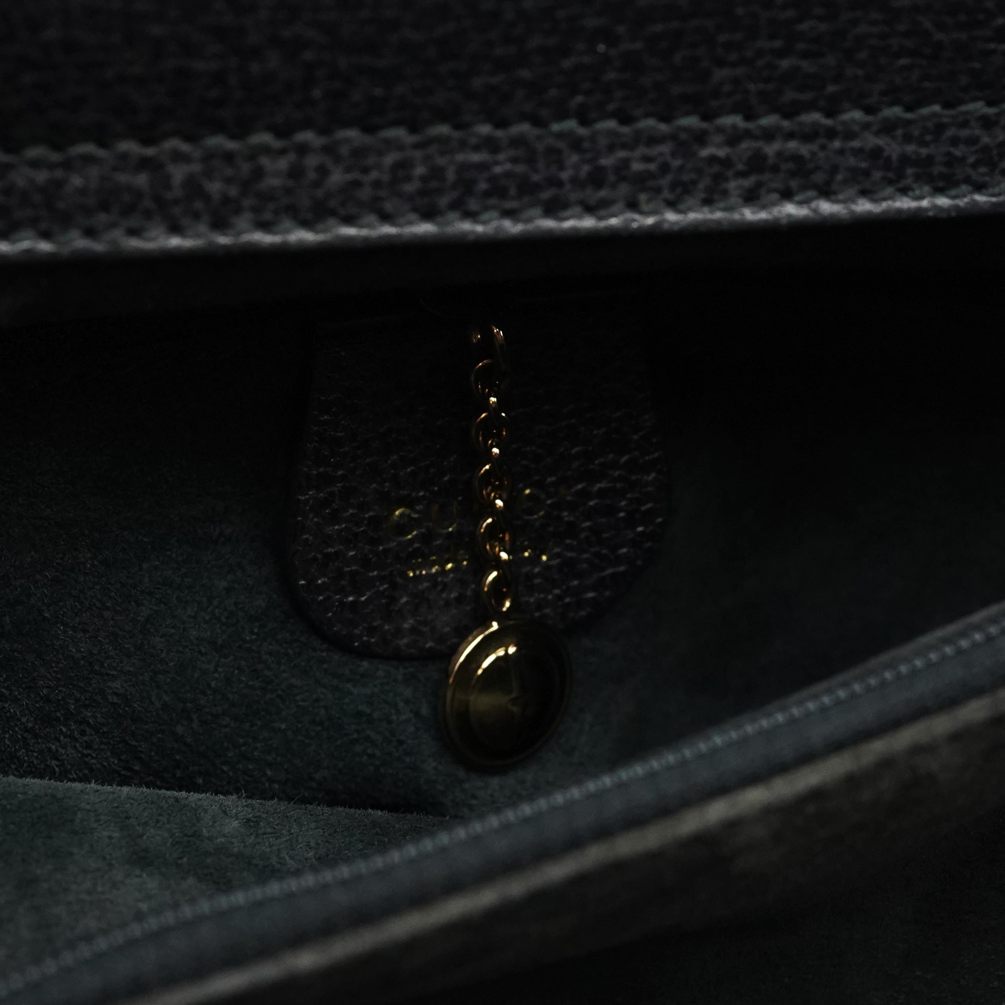 Gucci Anthracite Leather Diana Bamboo Tote Bag