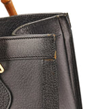 Gucci Anthracite Leather Diana Bamboo Tote Bag