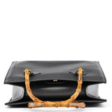 Gucci Anthracite Leather Diana Bamboo Tote Bag