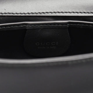 Gucci Anthracite Leather Frame Shoulder Bag