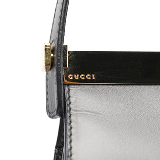 Gucci Anthracite Leather Frame Shoulder Bag