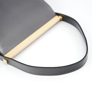 Gucci Anthracite Leather Frame Shoulder Bag