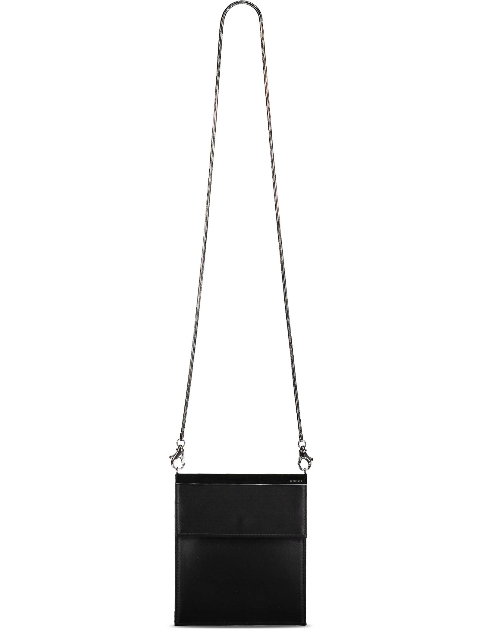 Gucci Anthracite Satin Mini Crossbody Bag