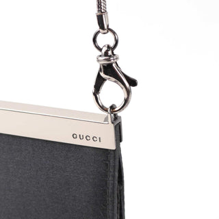 Gucci Anthracite Satin Mini Crossbody Bag