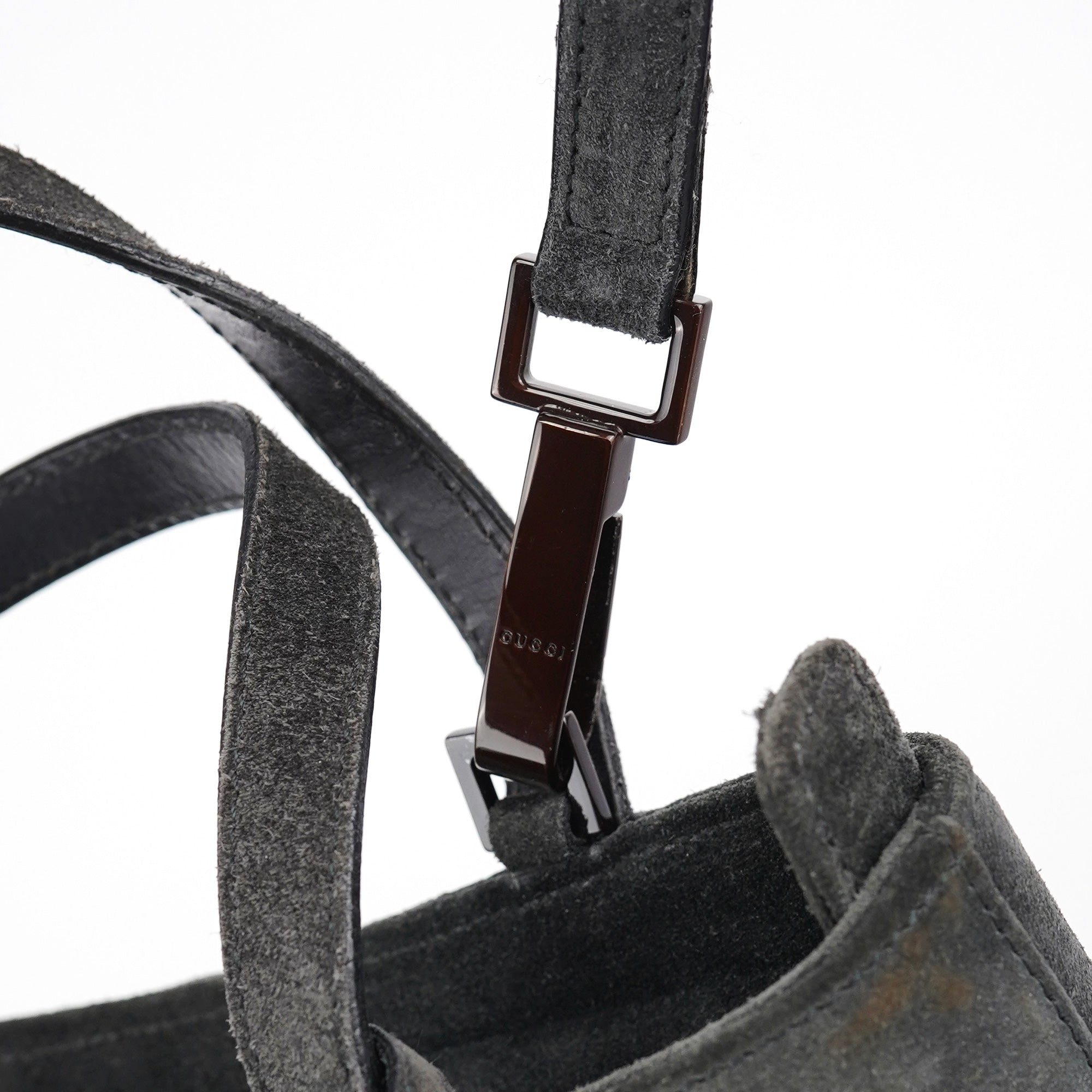 Gucci Anthracite Suede 2-Way Tote Bag