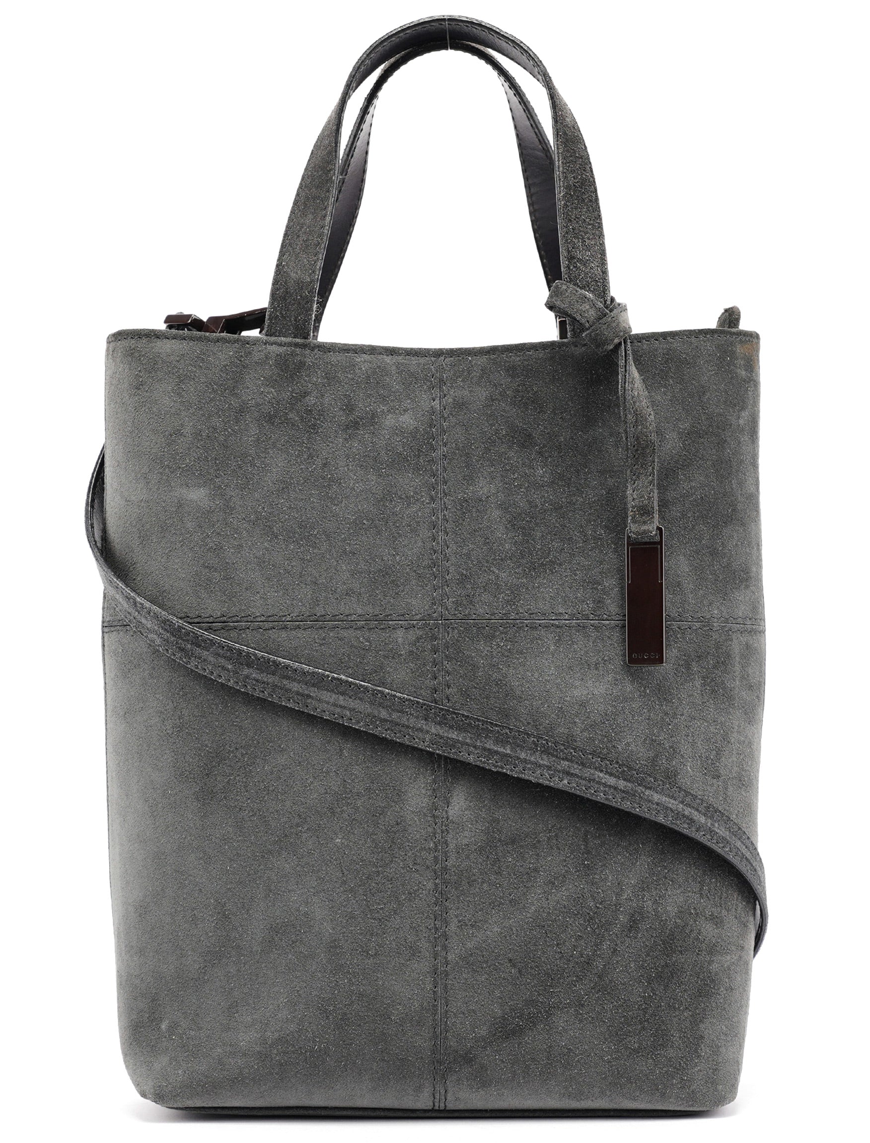 Gucci Anthracite Suede 2-Way Tote Bag