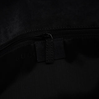 Gucci Anthracite Suede Bamboo Shoulder Bag