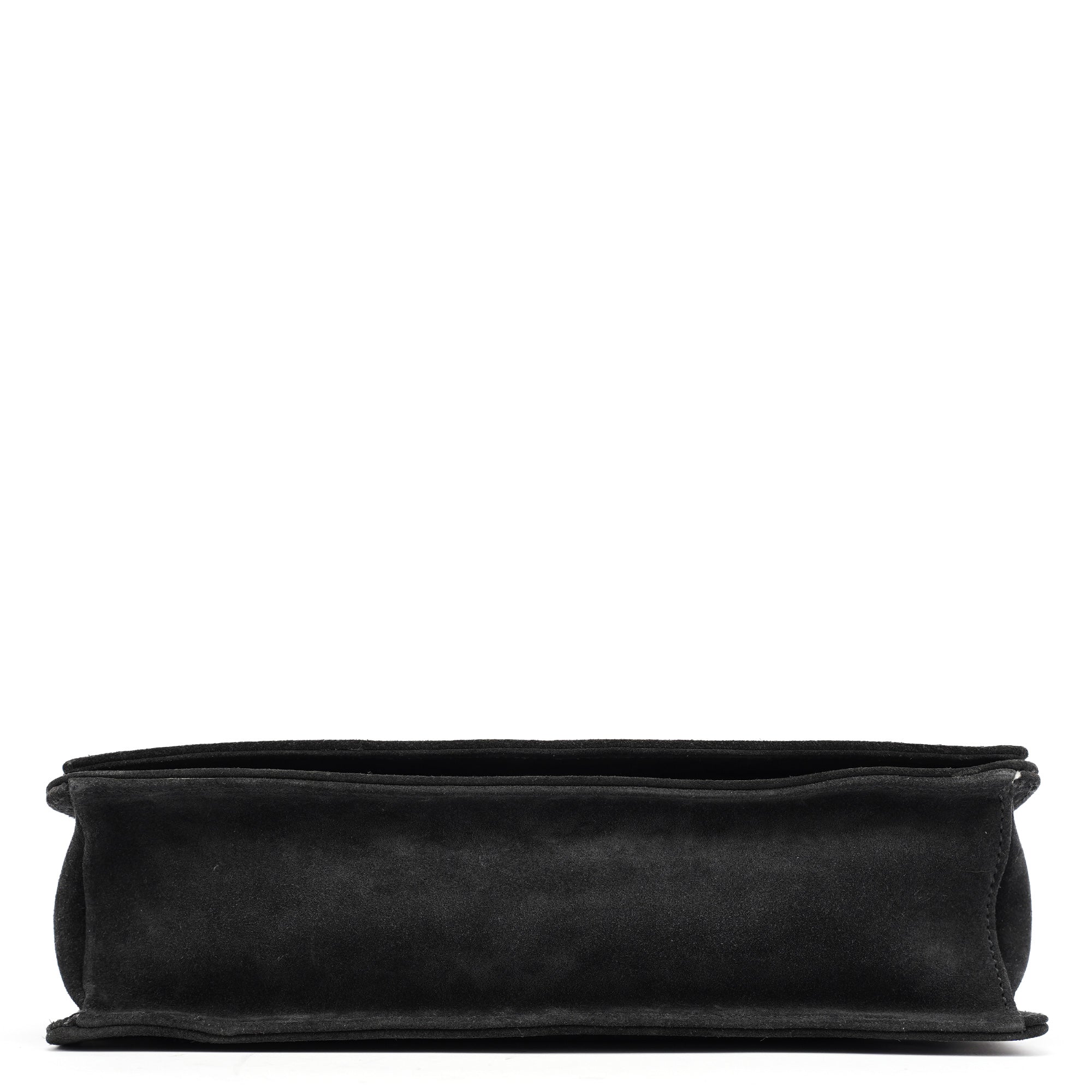 Gucci Sac porté épaule Bamboo en daim anthracite