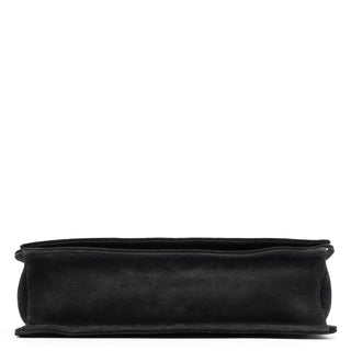 Gucci Anthracite Suede Bamboo Shoulder Bag