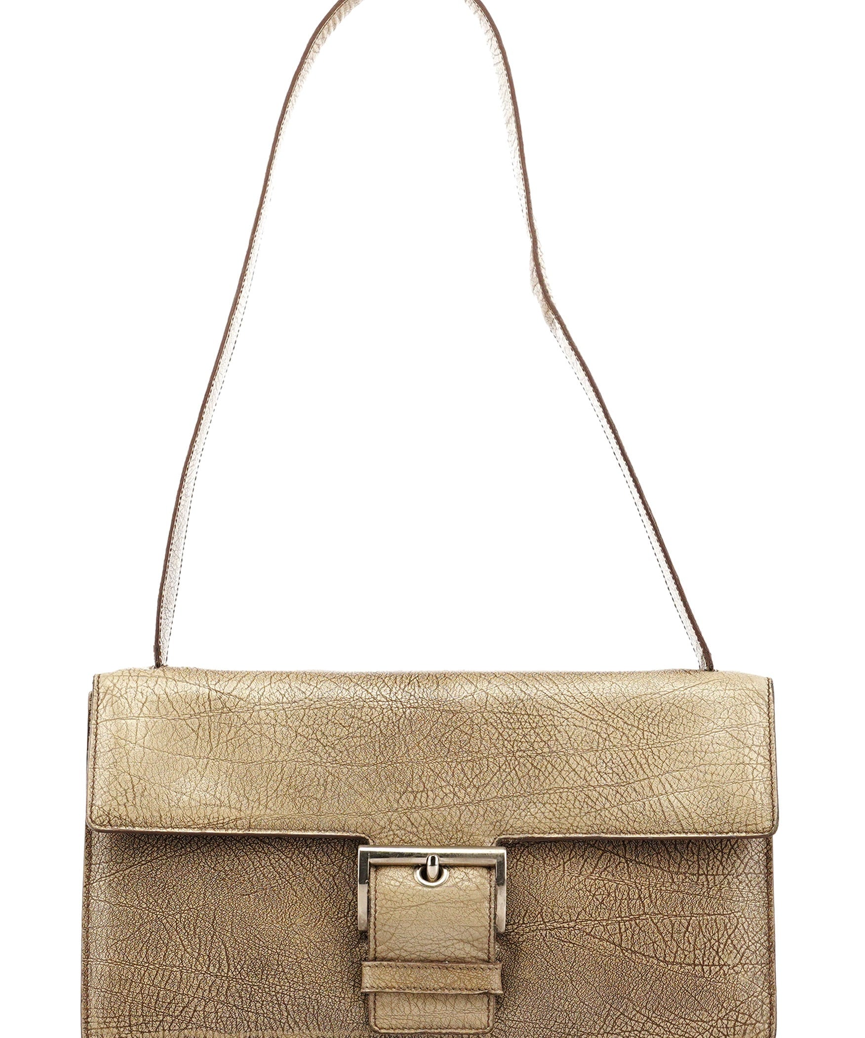 Gucci B6351 Beige Llama Leather Belt Shoulder Bag