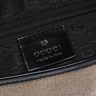 Gucci Beige Black Canvas Jackie Shoulder Bag