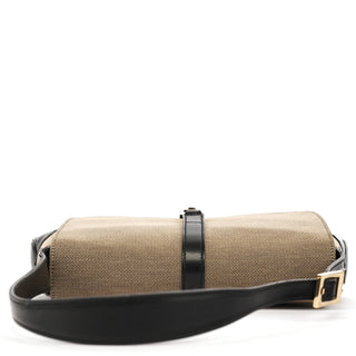 Gucci Beige Black Canvas Jackie Shoulder Bag
