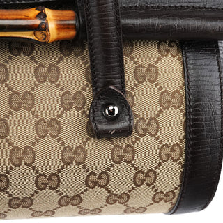 Gucci Beige Brown GG Bamboo Bullet Shoulder Bag