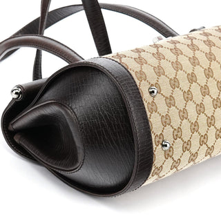 Gucci Beige Brown GG Bamboo Bullet Shoulder Bag