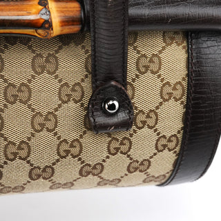 Gucci Beige Brown GG Bamboo Bullet Shoulder Bag
