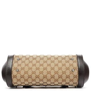 Gucci Beige Brown GG Bamboo Bullet Shoulder Bag