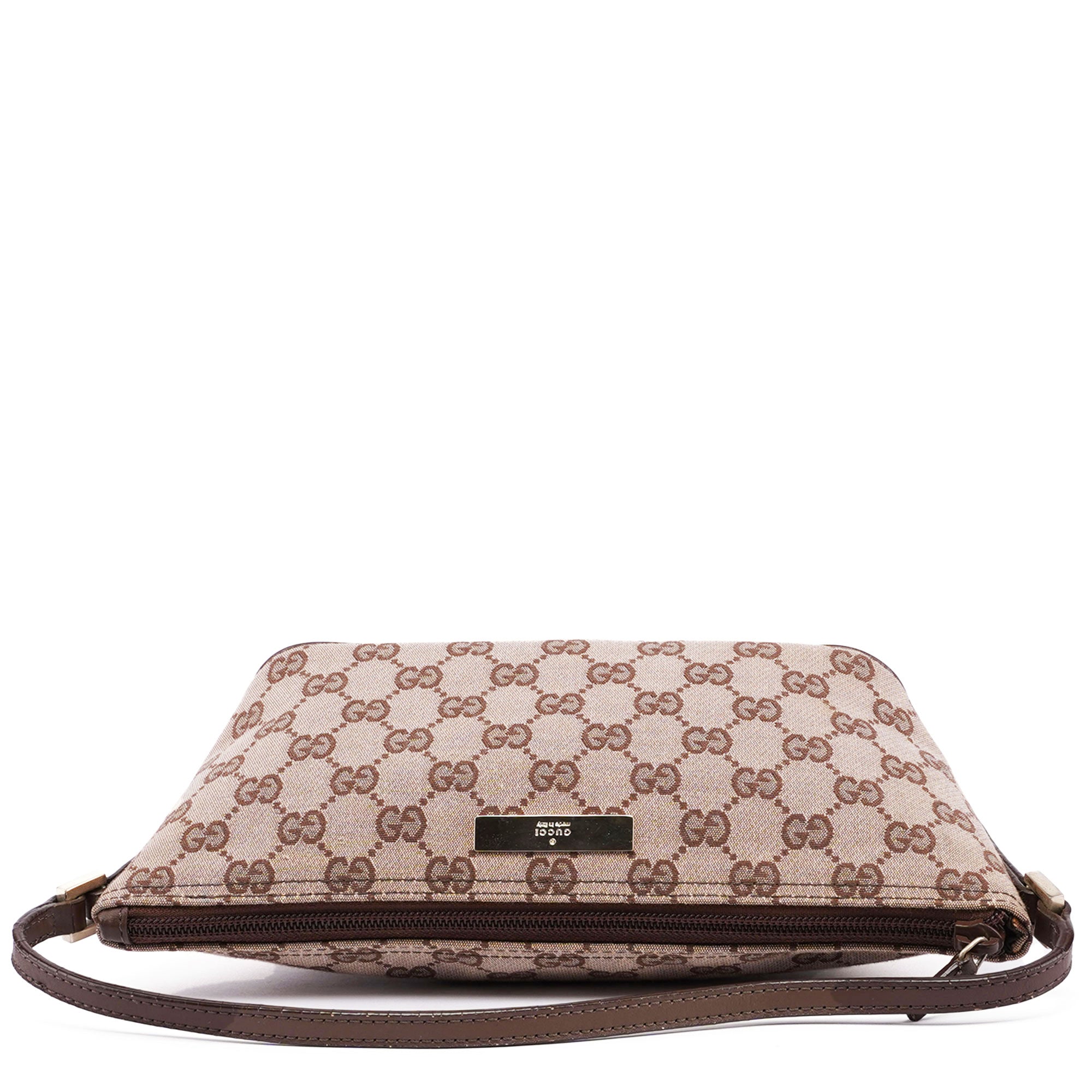 Gucci GG Boat Pochette in Beige und Braun