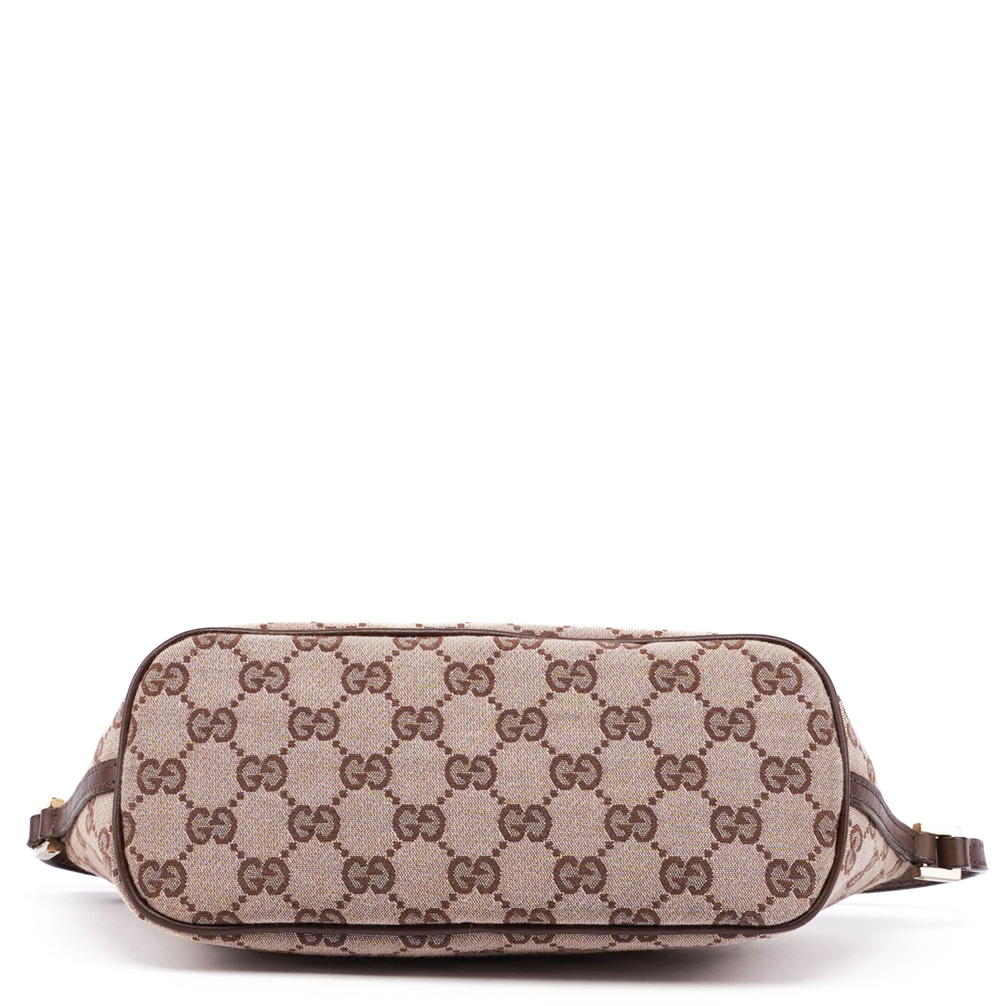 Gucci Beige Brown GG Boat Pochette