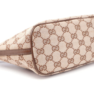 Gucci Beige Brown GG Boat Pochette