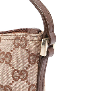 Gucci Beige Brown GG Boat Pochette