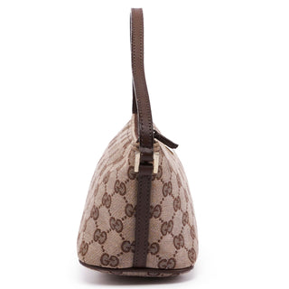 Gucci Beige Brown GG Boat Pochette