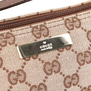 Gucci Beige Brown GG Boat Pochette