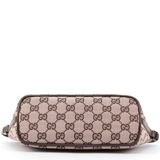 Gucci Beige Brown GG Boat Pochette