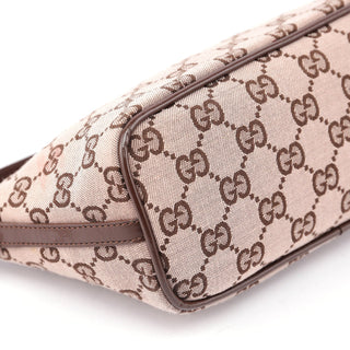 Gucci Beige Brown GG Boat Pochette