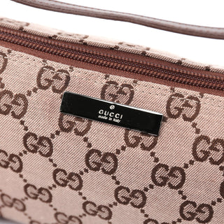 Gucci Beige Brown GG Boat Pochette