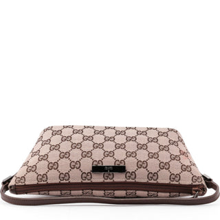 Gucci Beige Brown GG Boat Pochette