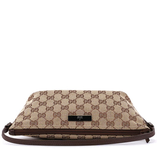 Gucci Beige Brown GG Boat Pochette